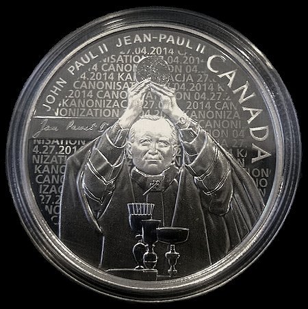 Commems-Collection-Canadian:-2014-Saint-John-Paul-II-Silver-$10---Coin-4/4