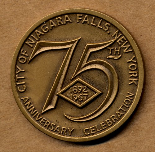Commems-Collection-Medals:-1967-Niagara-Falls,-NY-75th-Anniversary