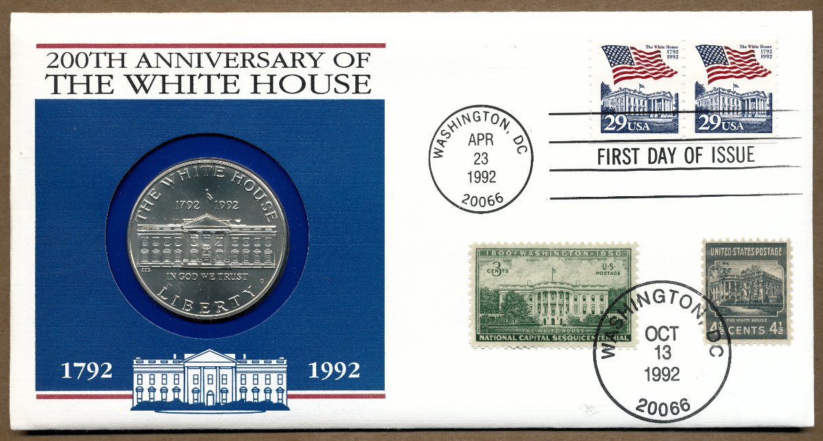 Commems-Collection-Modern:-1992-White-House-Bicentennial-PNC