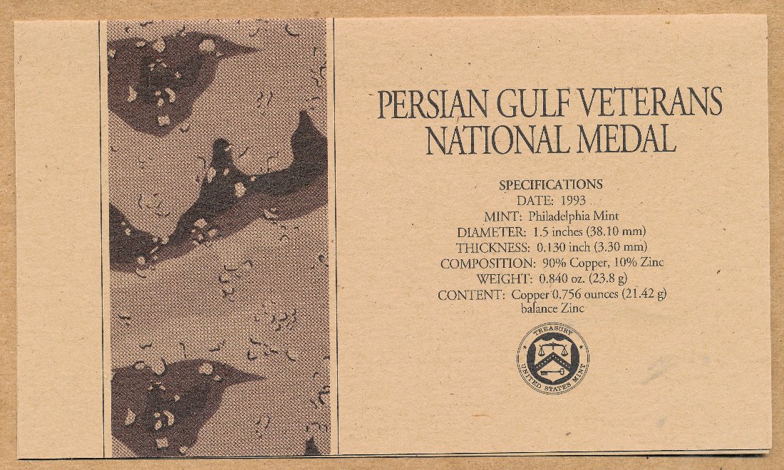 Commems-Collection-Medals:-Persian-Gulf-National-Medal-Options