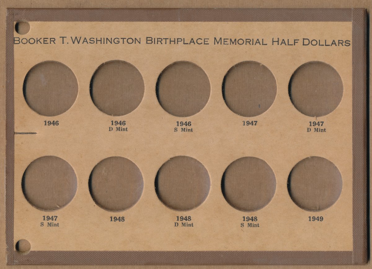 Commems-Collection-Classic:-Wayte-Raymond-Commemorative-Coin-Boards---Booker-T-Washington-Birth-Set