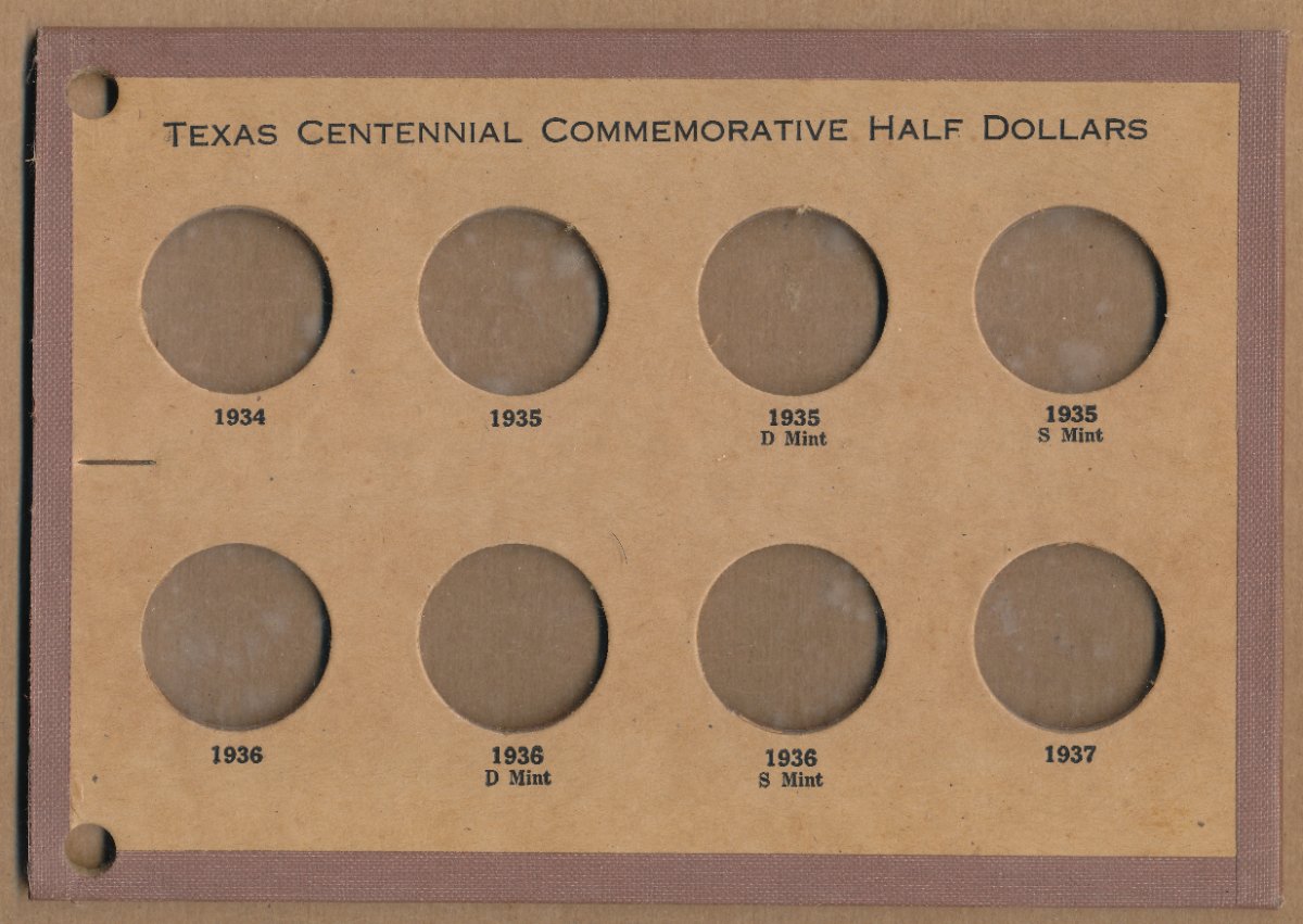 Commems-Collection-Classic:-Wayte-Raymond-Commemorative-Coin-Boards---Texas-Centennial-Set