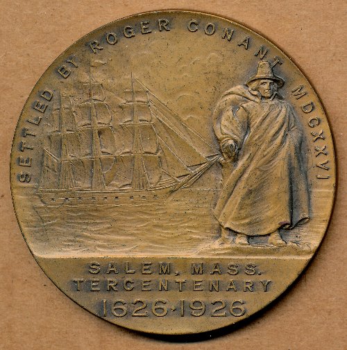 Commems-Collection-Medals:-1926-Salem,-Massachusetts-Tercentenary