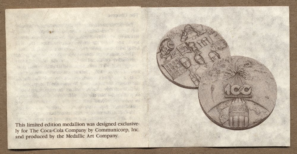 Commems-Collection-Medals:-1986-Coca-Cola-Centennial-Celebration