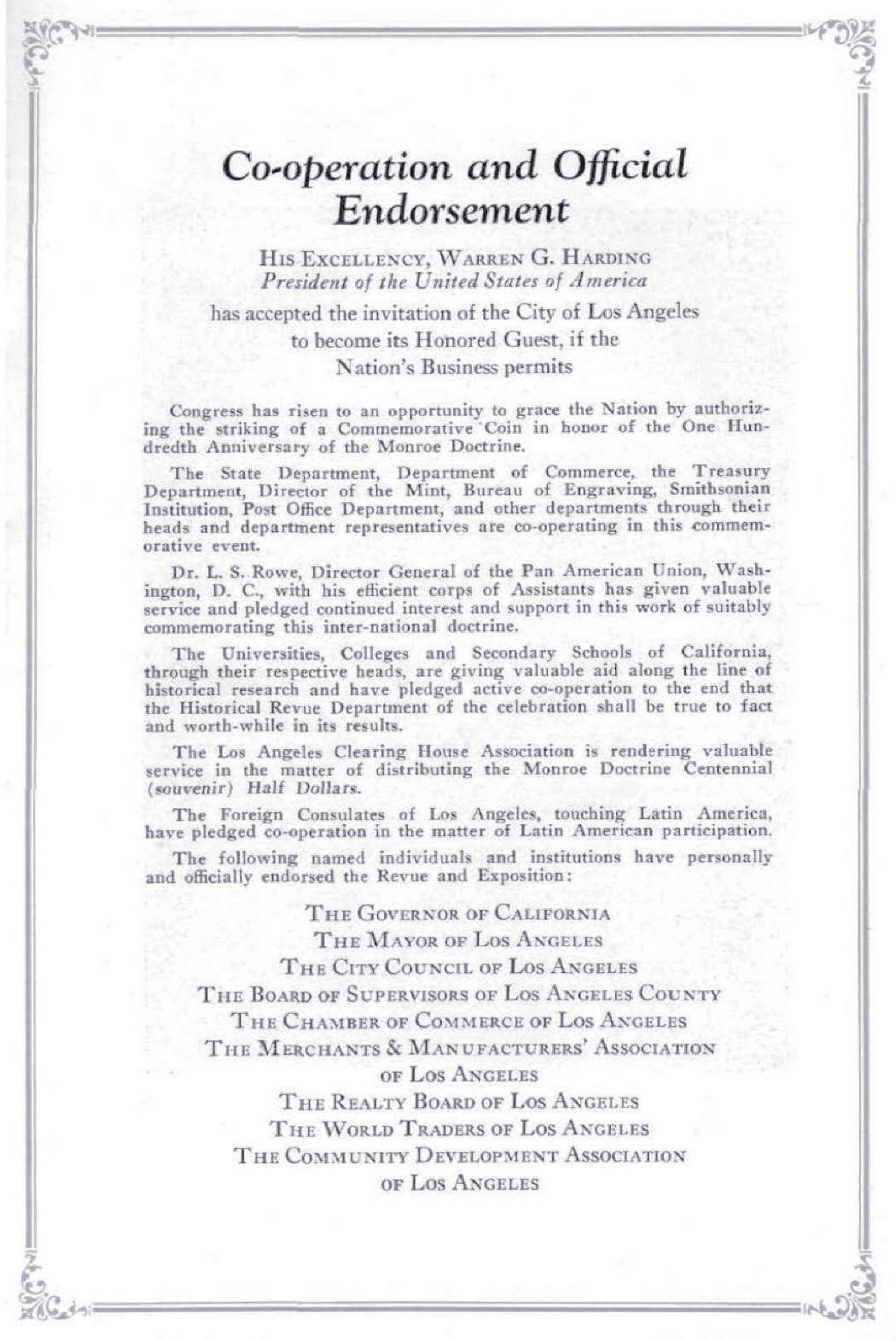 Commems-Collection-Classic:-1923-Monroe-Doctrine-Centennial---Exposition-Program