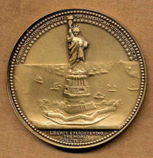 Commems-Collection-Medals:-1986-Statue-Of-Liberty-Dedication---Restrike