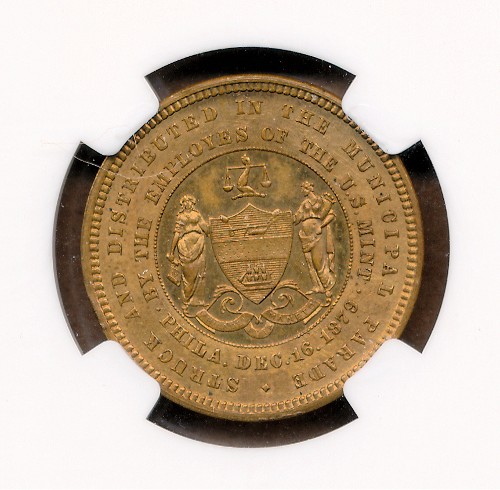 Commems-Collection-Medals:-1879-Grant-Parade-Medal-By-US-Mint
