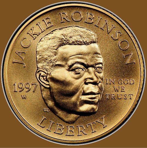 Commems-Collection-Modern:-What-If?-1997-Jackie-Robinson-Silver-Dollar