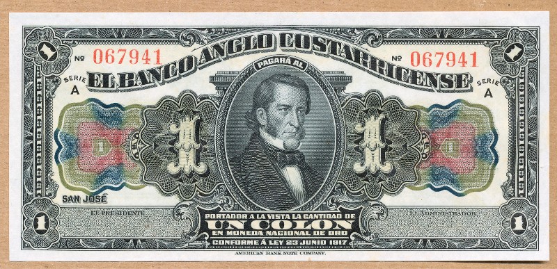 Commems-Collection-Currency:-Series-1917-Costa-Rica-Un-Colon