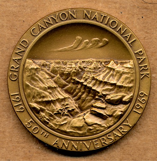 Commems-Collection-Medals:-1969-Grand-Canyon-50th-Anniversary-Of-National-Park