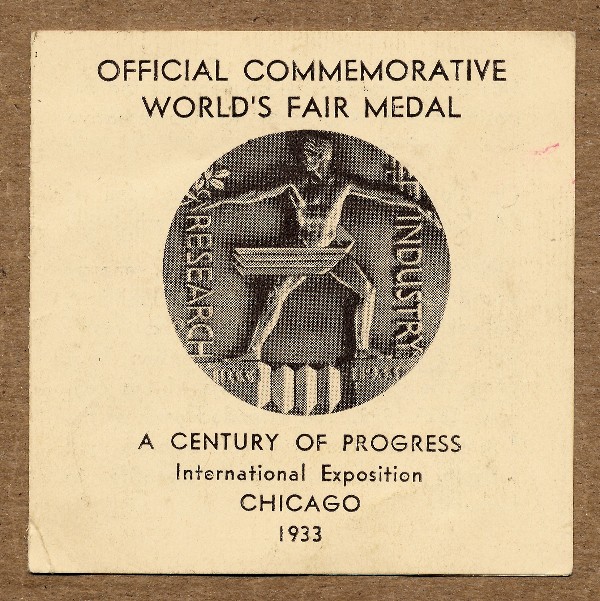Commems-Collection-Medals:-1933-Century-Of-Progress-International-Exposition