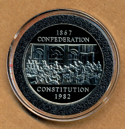Commems-Collection-Canadian:-1982-Canadian-Constitution-Patriation---Nickel-Dollar-Commemorative