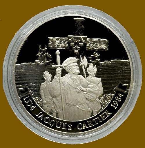 Commems-Collection-Canadian:-1984-Jacques-Cartier-450th-Anniversary---Nickel-Dollar-Commemorative