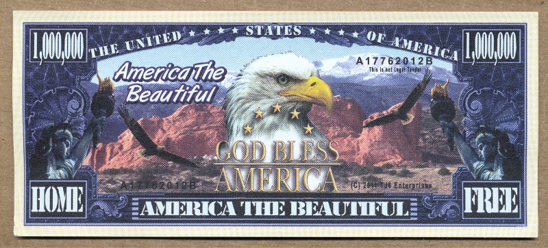 Commems-Collection-Exonumia:-2012-One-Million-Dollar-Fantasy-Note