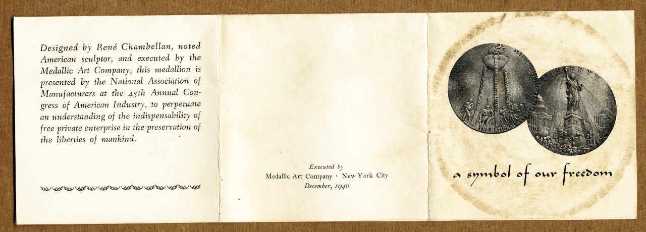 Commems-Collection-Medals:-1940-Congress-Of-American-Industry