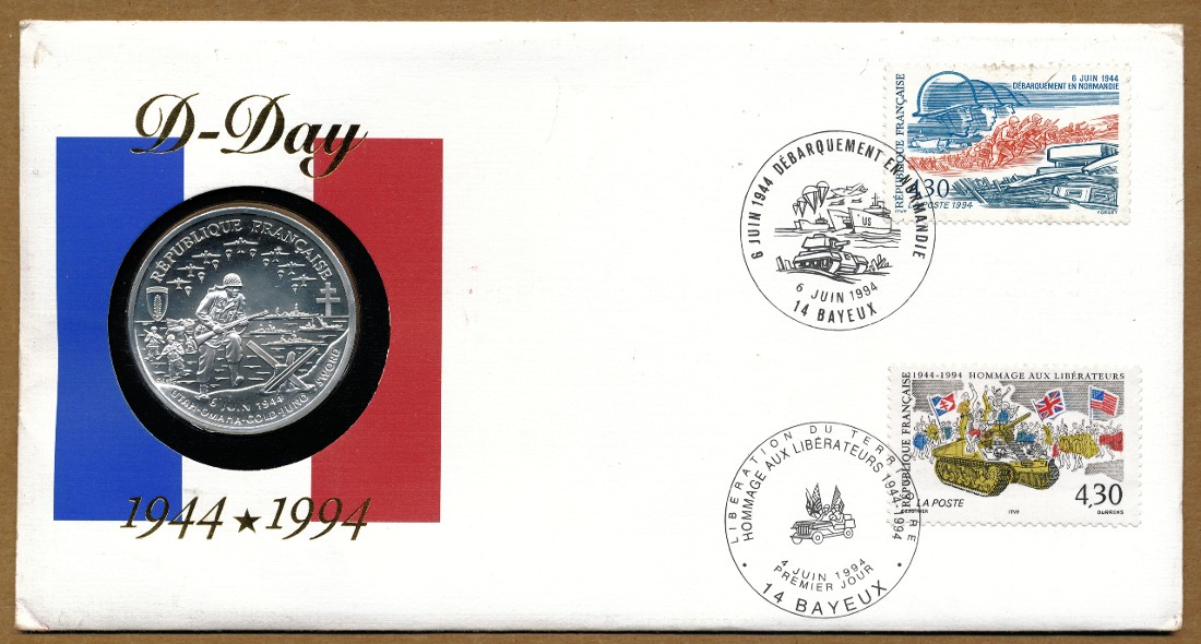 Commems-Collection-Modern:-D-Day-Philatelic-Numismatic-Cover
