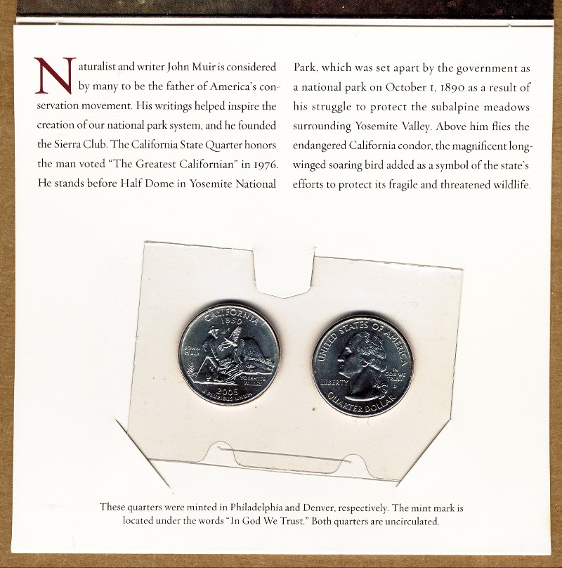 Commems-Collection-Modern:-2005-California-Statehood-Quarter---Yosemite-Set