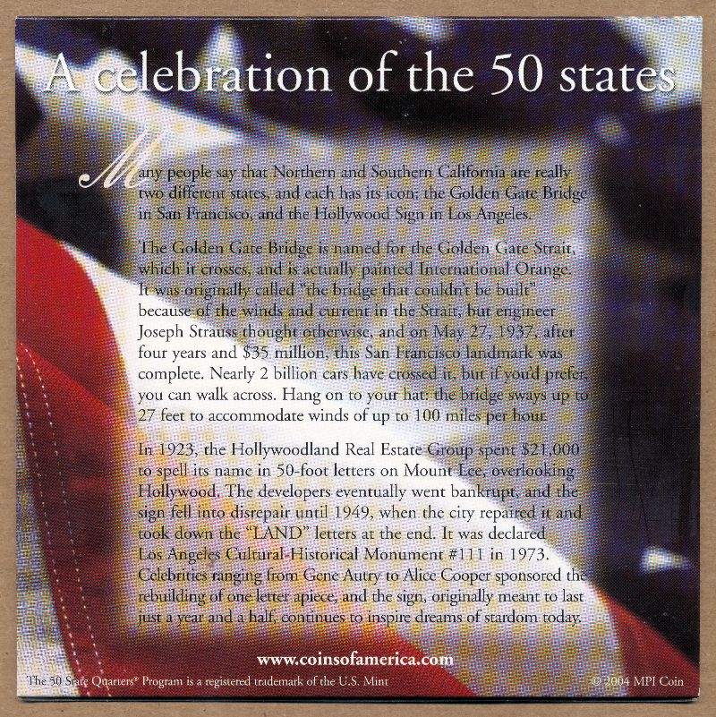 Commems-Collection-Modern:-2005-California-Statehood-Quarter---Yosemite-Set