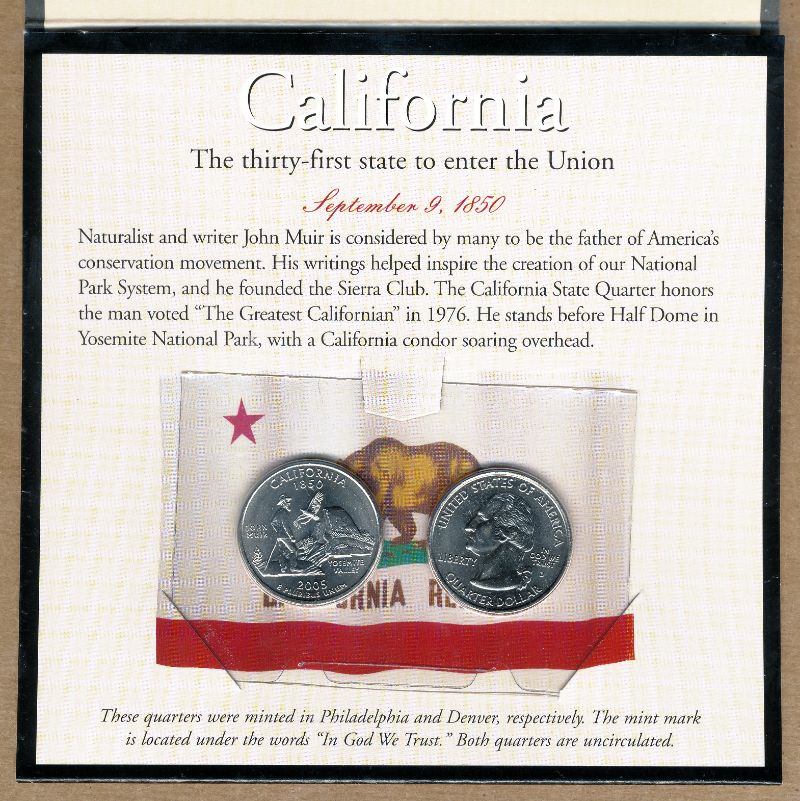 Commems-Collection-Modern:-2005-California-Statehood-Quarter---Yosemite-Set