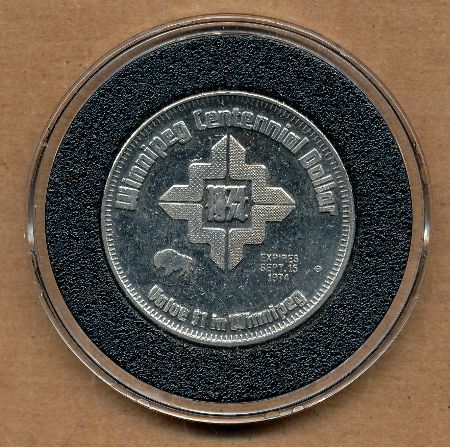 Commems-Collection-Canadian:-1974-Winnipeg,-Manitoba-Centennial---Silver-Dollar