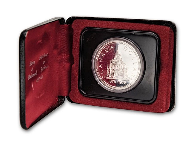 Commems-Collection-Canadian:-1976-Library-Of-Parliament-Centennial---Silver-Dollar
