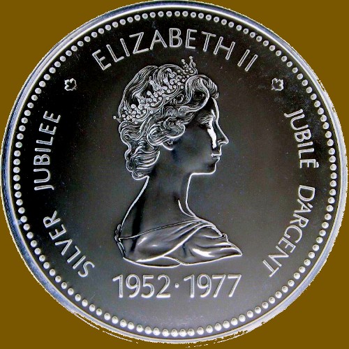 Commems-Collection-Canadian:-1977-Queen-Elizabeth-II--Silver-Jubilee---Silver-Dollar