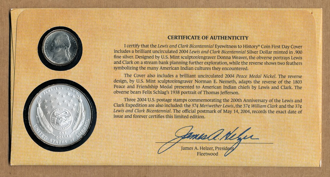 Commems-Collection-Modern:-2004-Lewis-&-Clark-Philatelic-Numismatic-Cover-PNC