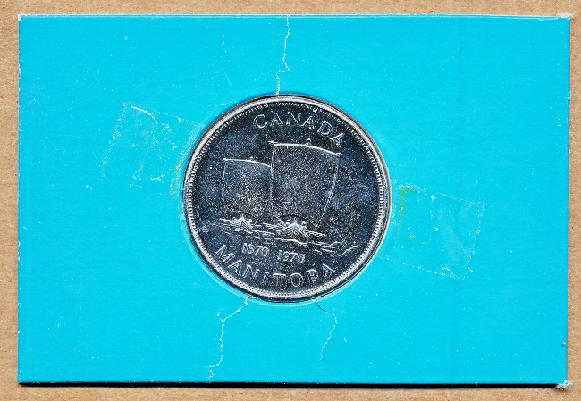 Commems-Collection-Canadian:-1970-Manitoba-Centennial---Nickel-Dollar-Commemorative