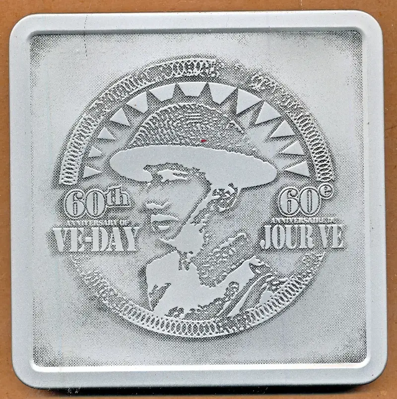 Commems-Collection-Canadian:-2005-60th-Anniversary-Of-V-E-Day---Coin-&-Medallion-Set
