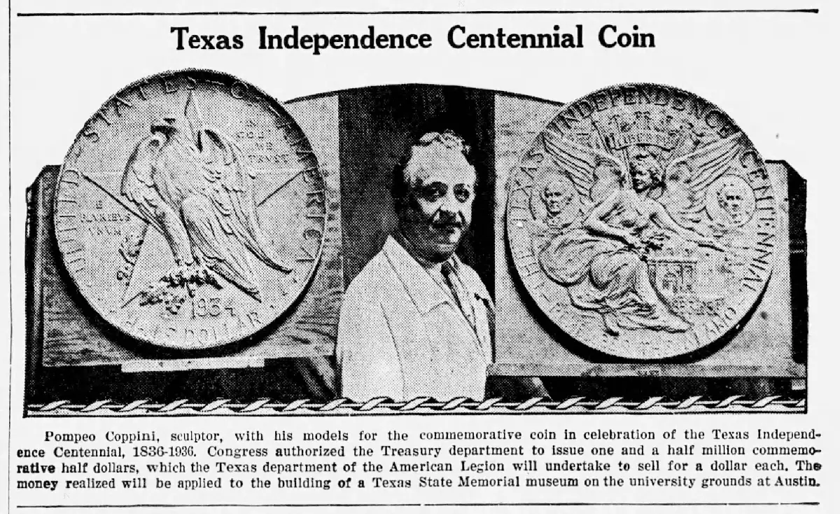 Commems-Collection-Classic:-1934-28-Texas-Independence-Centennial---Historical-Tidbits