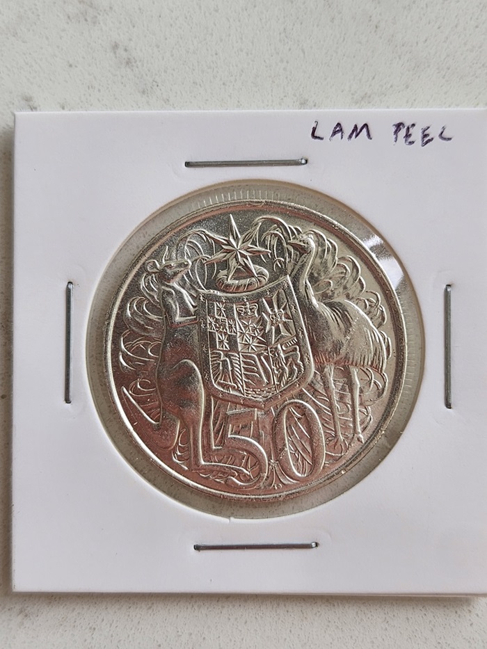 1966-Round-50-Cent-Lamination/Planchet-Flaw/Crack