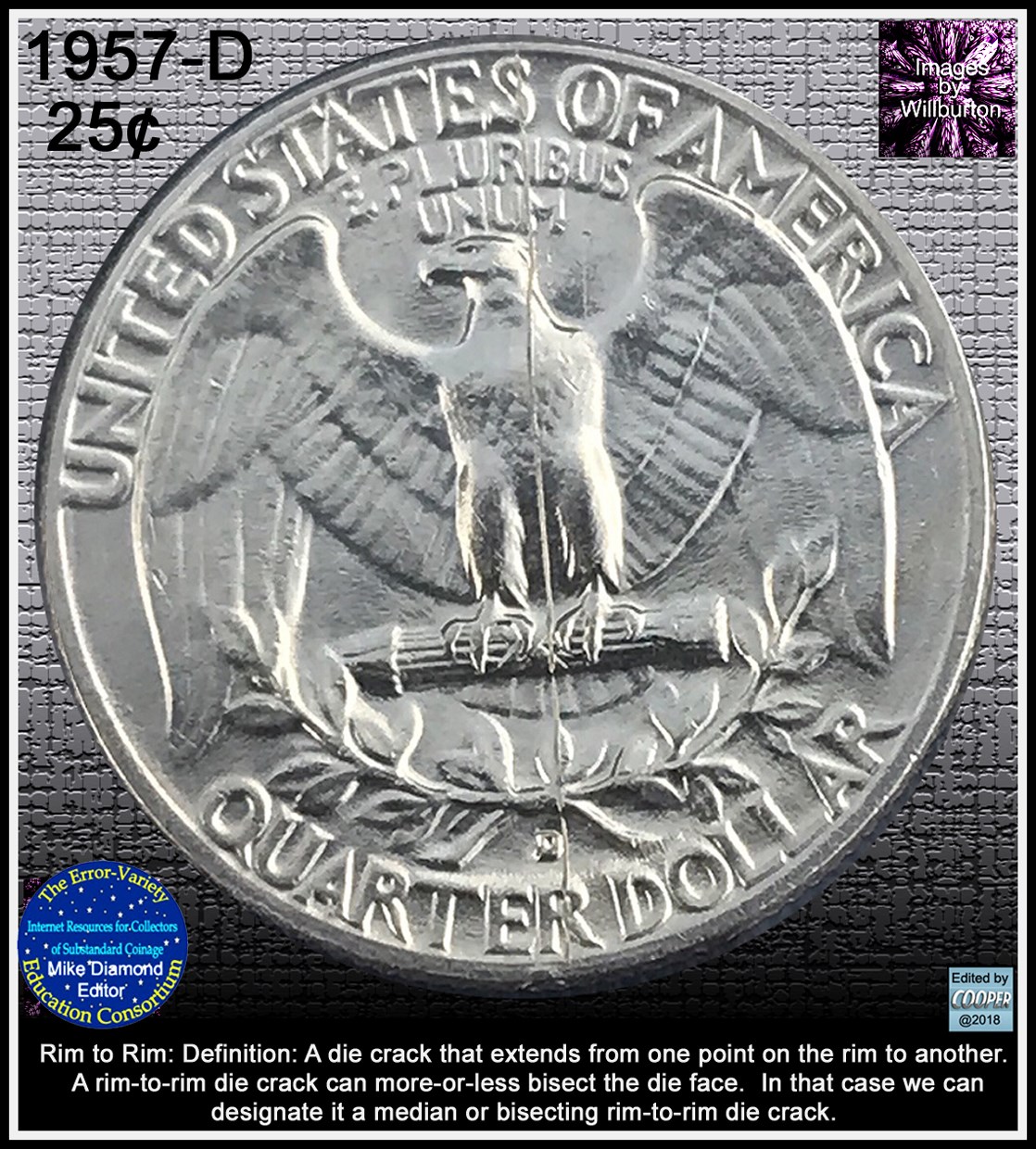 Awesome-Bisecting-Die-Crack-On-A-BU-1957-D-Washington!