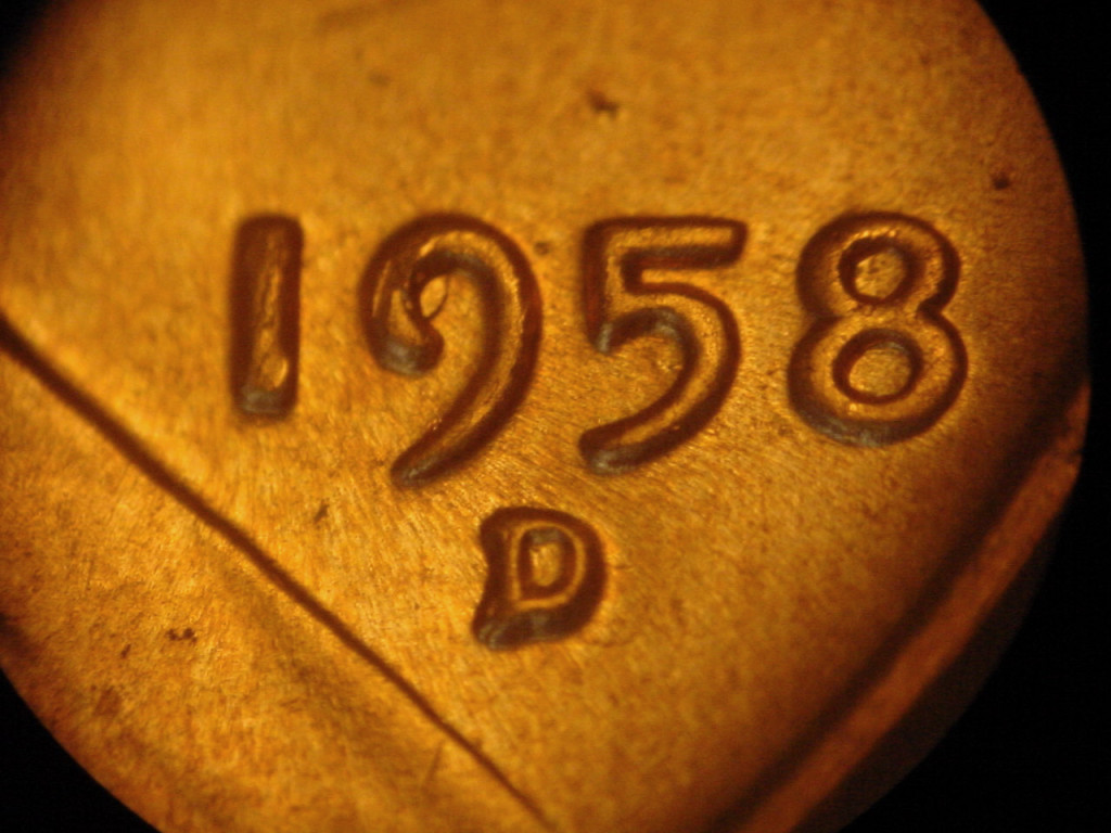 195x-Lincoln-Wheat-Cent-Mint-Error---Struck-Through-Die-Cap---3-In-Series