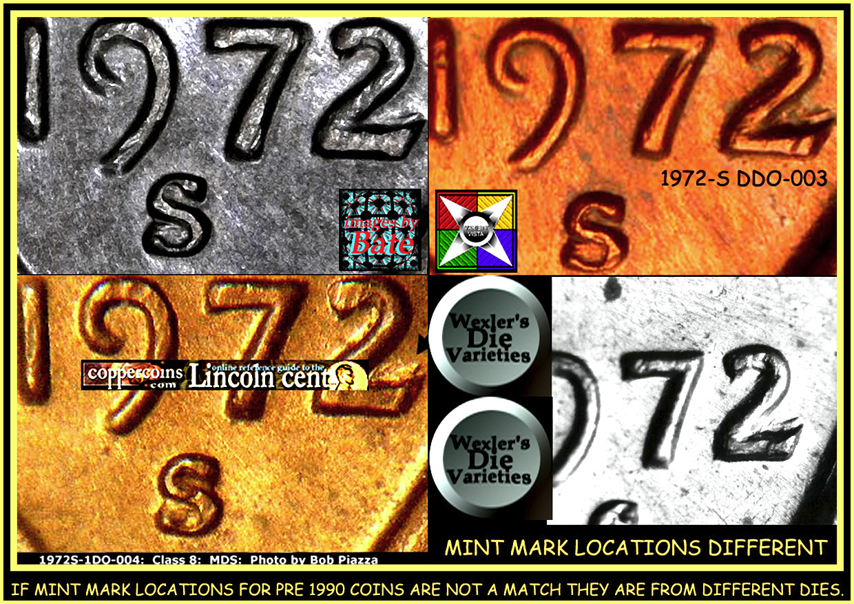 1972-S-LMC-VV-Ddo-003,-3-O-VIII-And-Coppercoin:-1-DO-004-And-WDDO-003