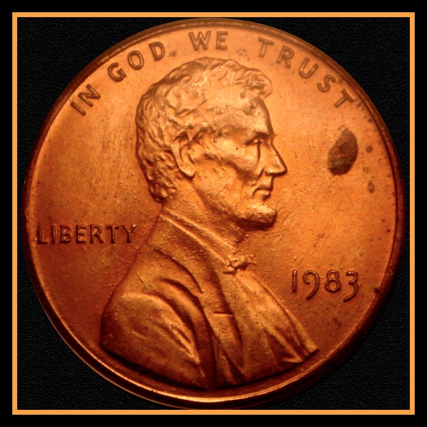 1965-Lincoln-Penny-Red-With-Split-Serif?