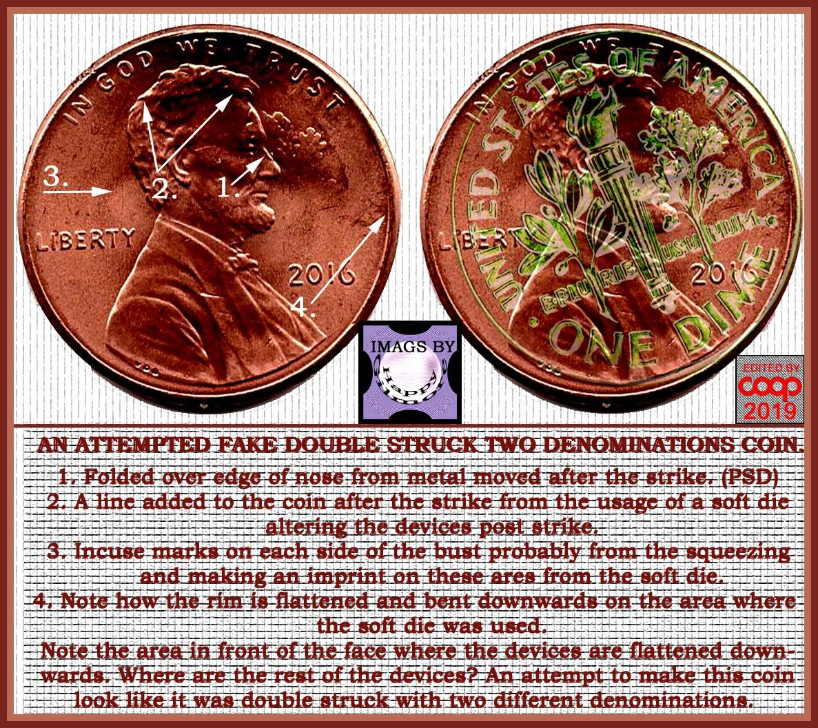 2016-Penny-With-What-Appears-To-Be-Partial-Imprints-From-A-Dime-In-It.