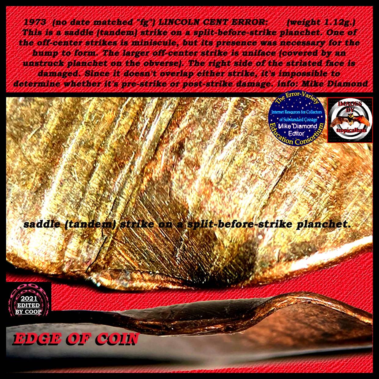 No-Date-Lincoln-Memorial-Cent-Mint-Error---Off-Center,-Double-Struck,-Split-Planchet