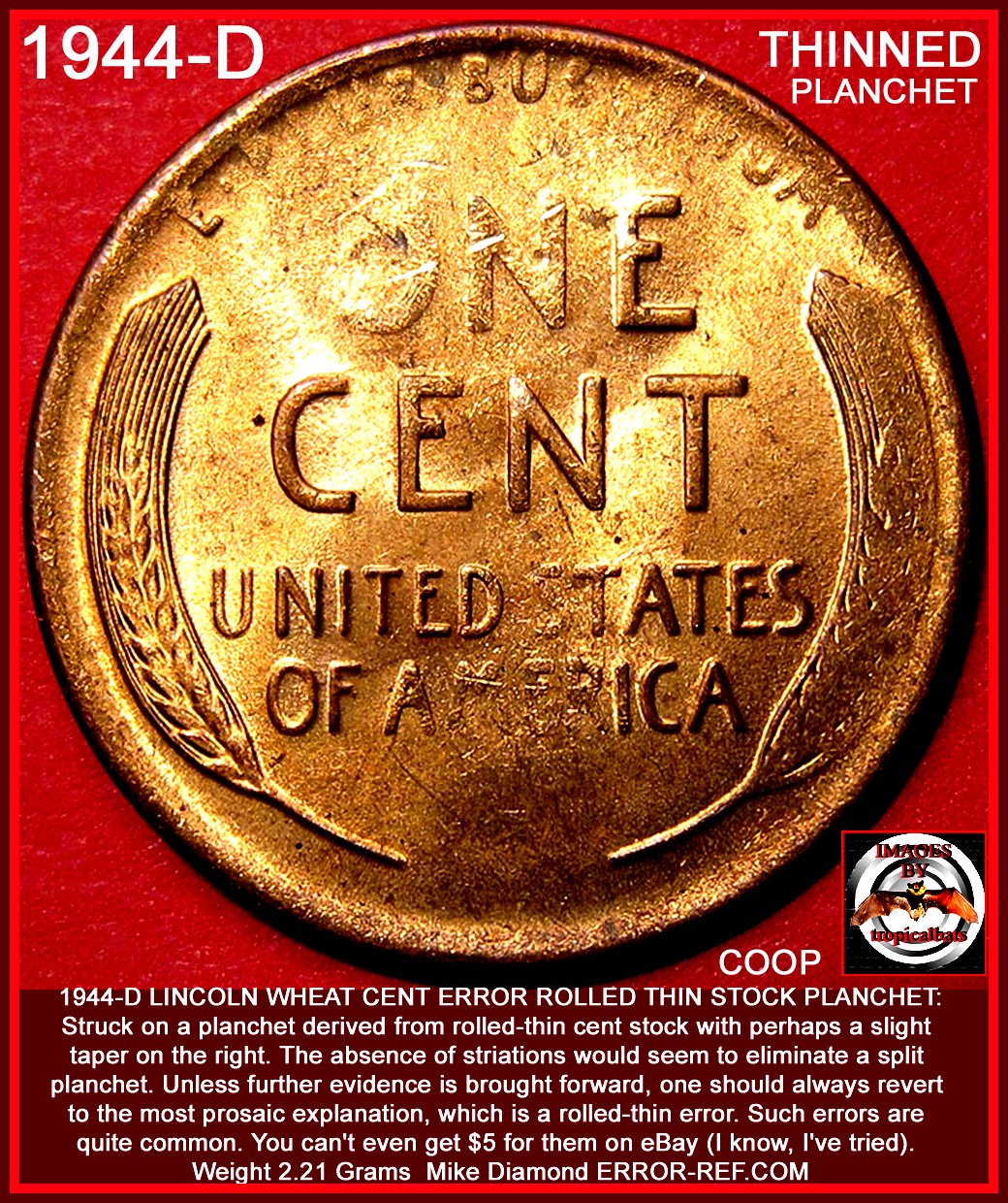 1944-D-Lincoln-Wheat-Cent-Mint-Error?---2.21-Grams