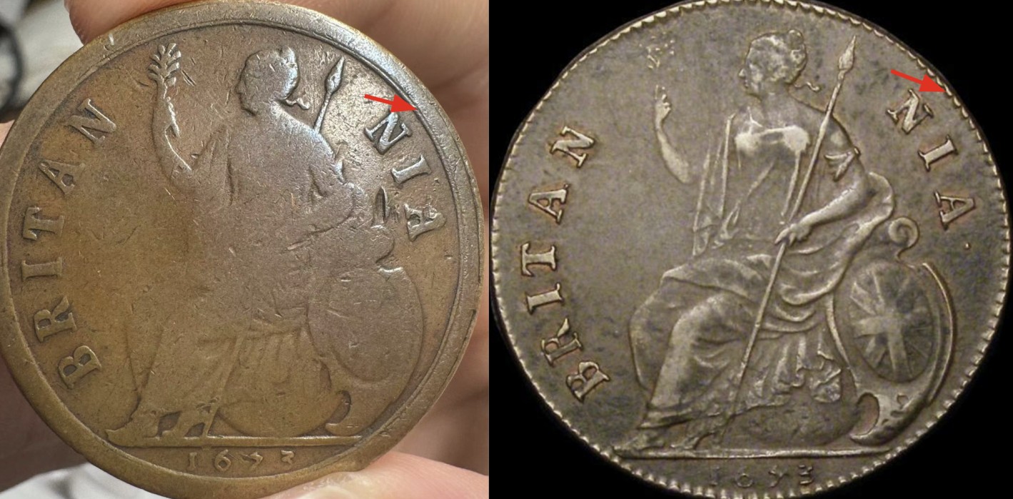 1673-Charles-II-Half-Penny-Proof/Pattern-Peck-515