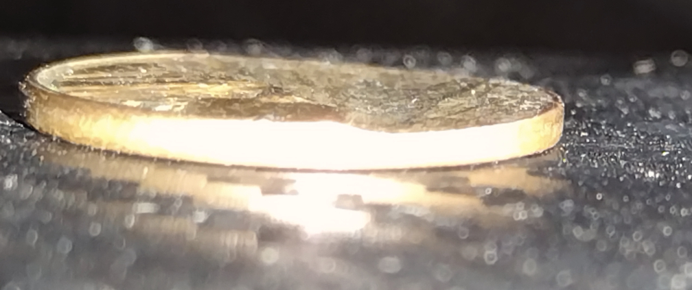 1950-D-Wheat-Cent-Half-The-Coin-Is-Missing-And-Much-Thinner