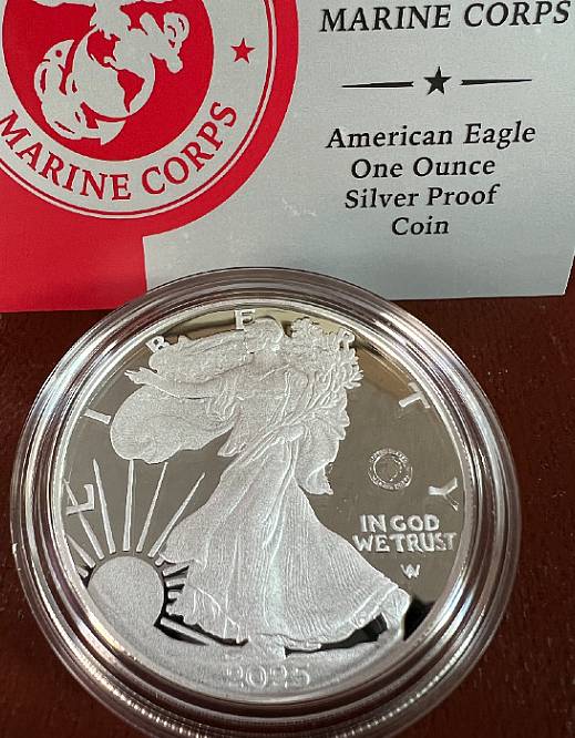 250th-Anniversary-US-Marine-Corps-American-Eagle-One-Ounce-Silver-Proof-Coin-Available-On-11/10/25