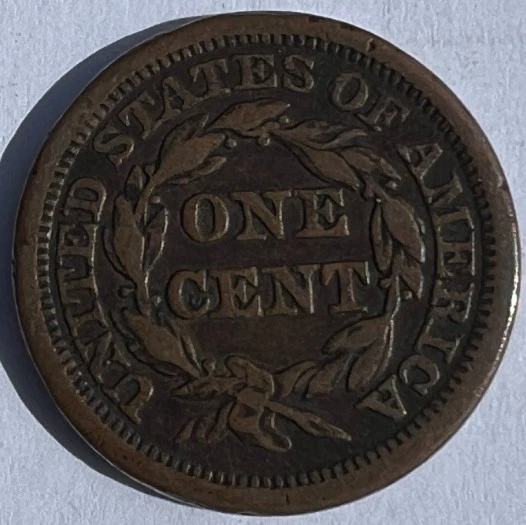 1854-Braided-Hair-Large-Cent-For-Grading