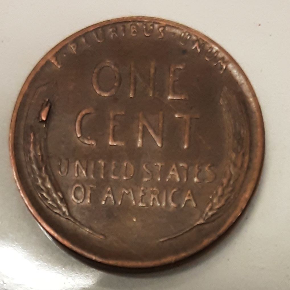 1953-Lincoln-Wheat-With-Something-On-Left-Leaf