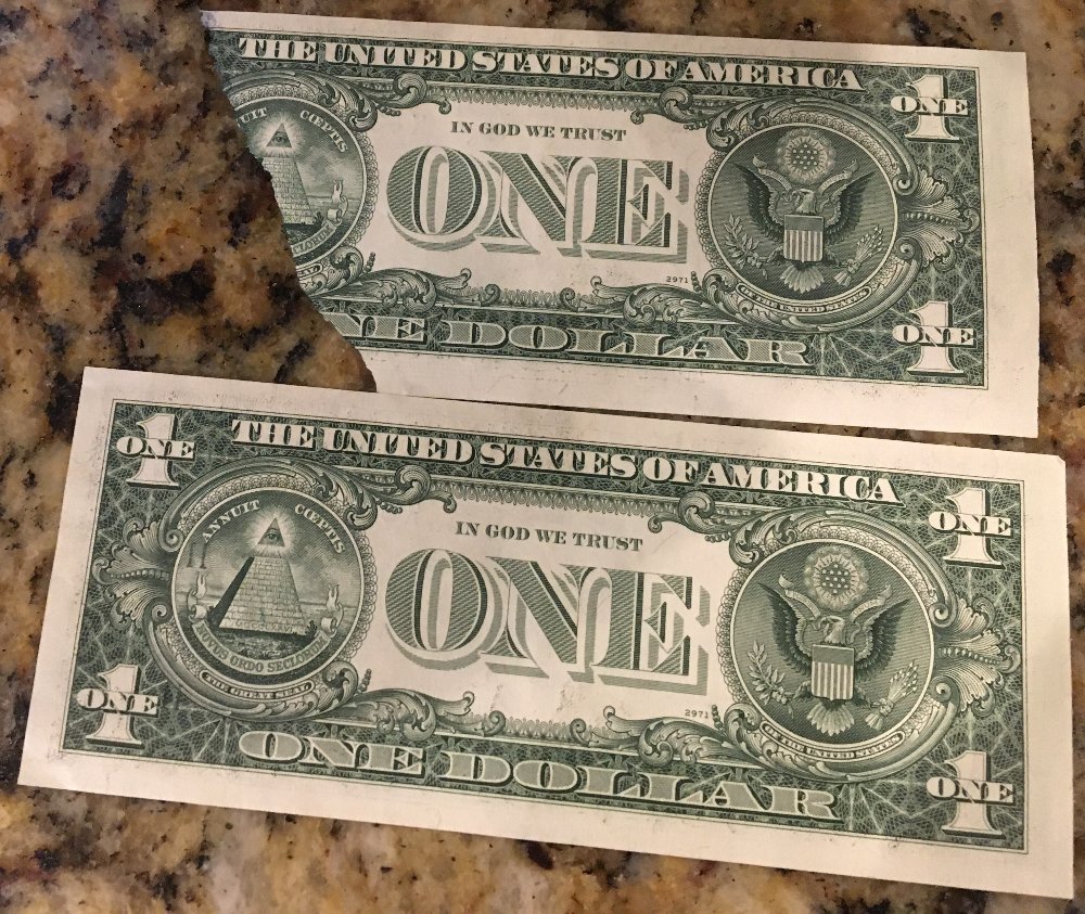 Error-On-Sequential-One-Dollar-Bills-1977-Never-Circulated