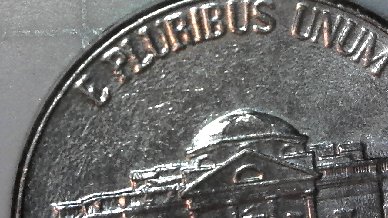 2007-P-Jefferson-Nickel-With-Orange-Peel-Look-To-3/4-Of-Reverse-Any-Thought