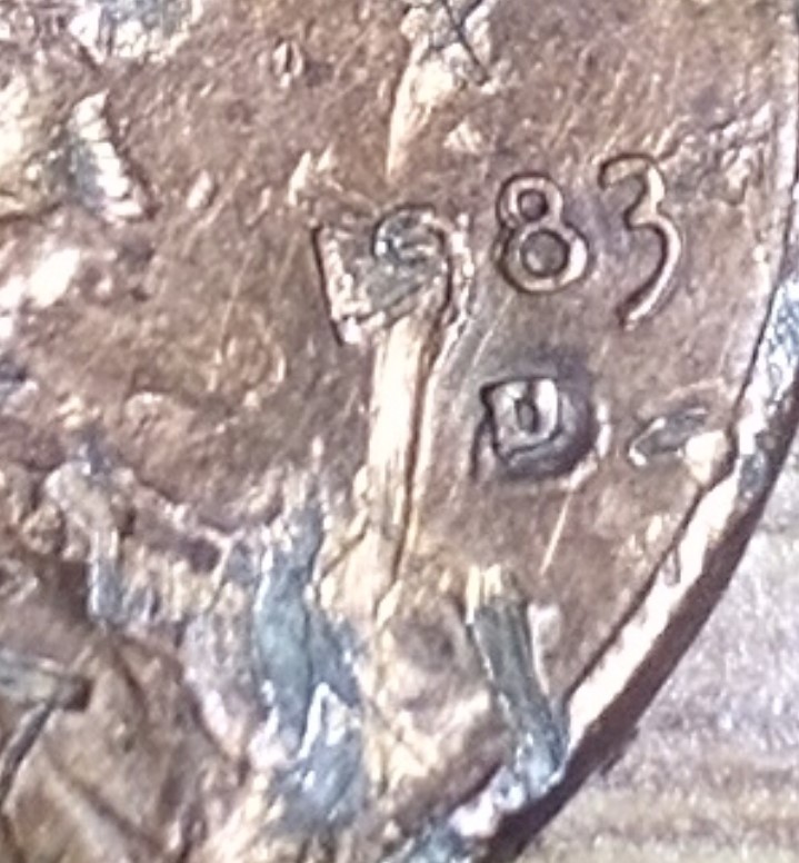 1983-Lincoln-Penny-Smeared-W/Doubling