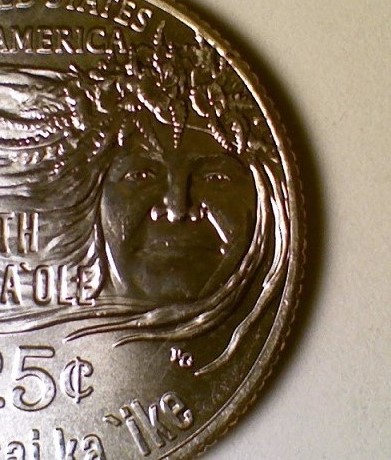 2023-P-Edith-Kanakaole-Quarter-Die-Chip-On-Nose