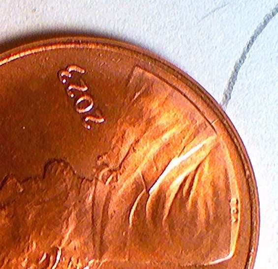 2023-Penny-With-Die-Crack-At-The-Bottom-Of-Rim-On-Obverse