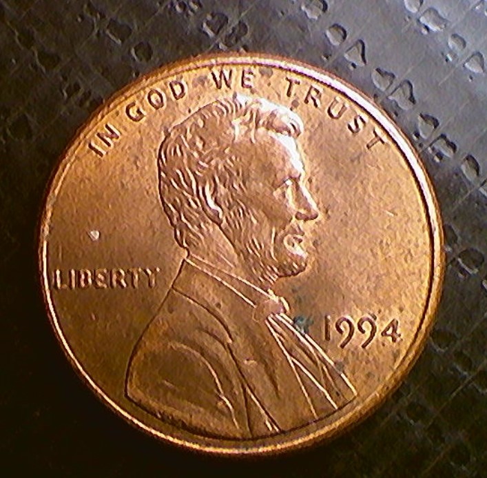 1994-P-Penny-With-Die-Crack-On-Reverse-On-The-Letter-F-Of-The-Word-Of