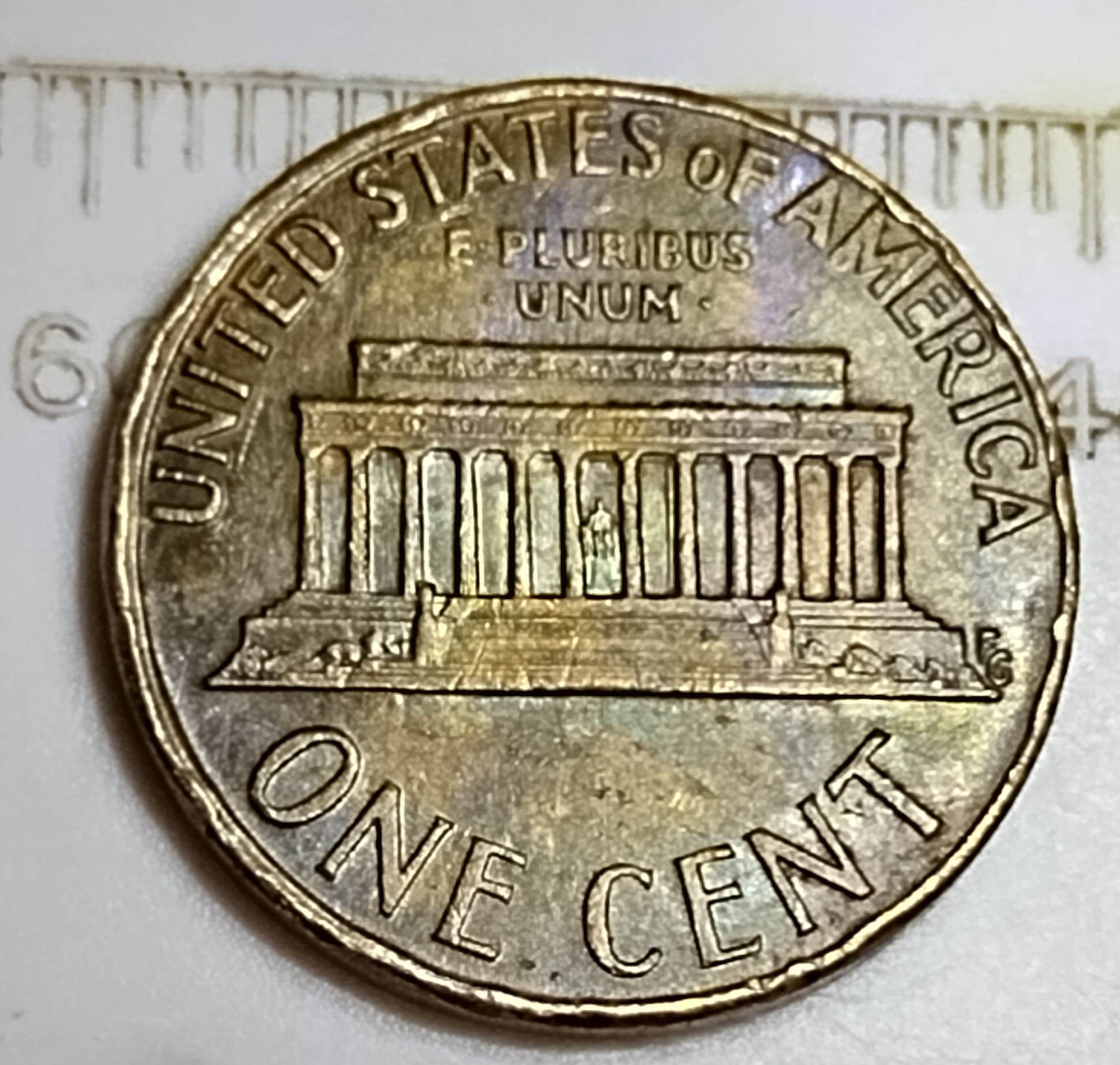 1973-D-Lincoln-Memorial-Cent.-Pushed-Over-I-Of-Liberty.-No-Hit-Marks-Around-It